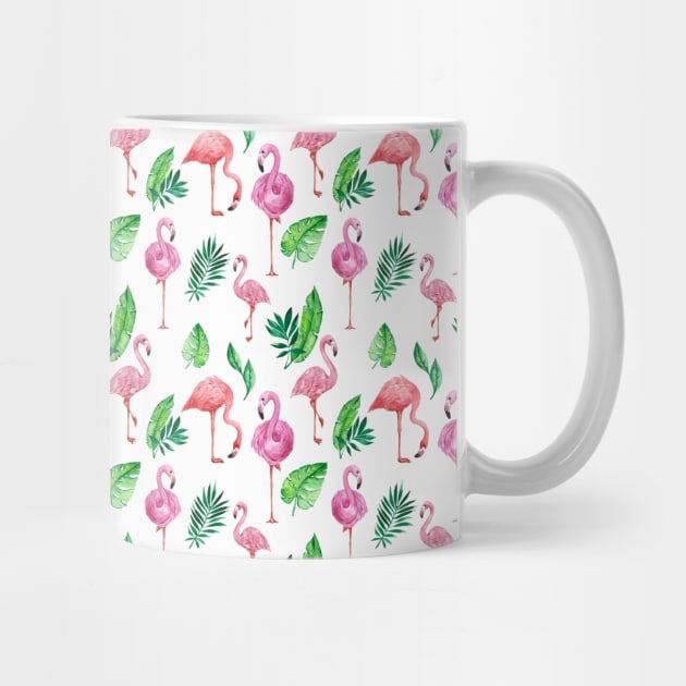 Flamingo Hand Drawn Pattern by Mako Design 